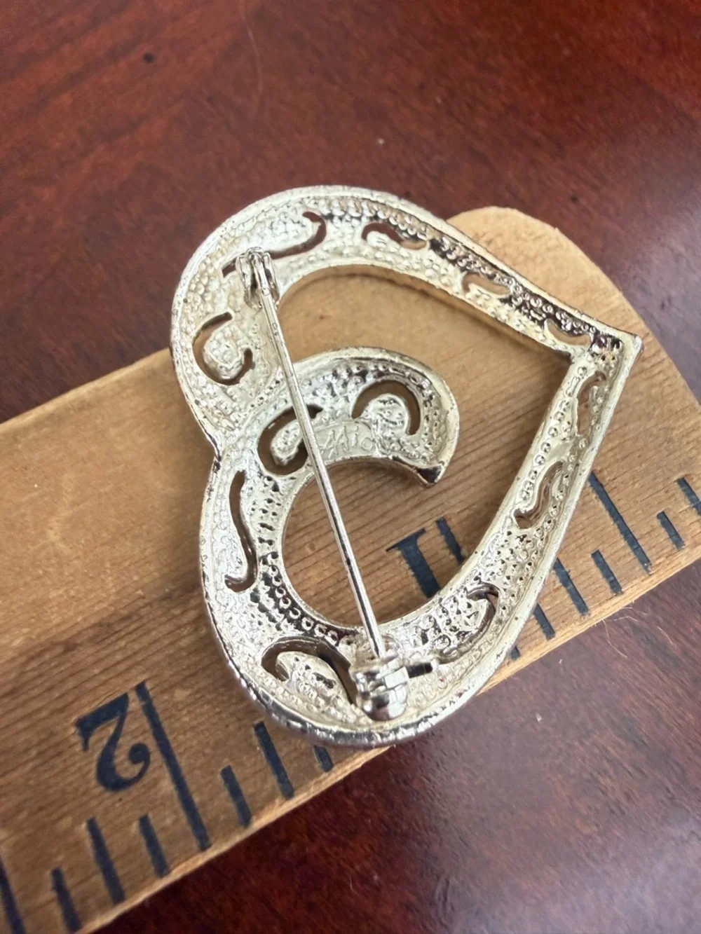 Vintage AAI Heart Brooch